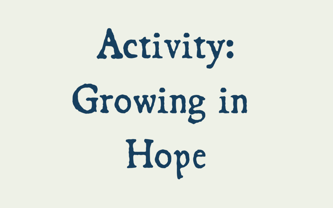 Commissioning Activity 2 (Growing in Hope)