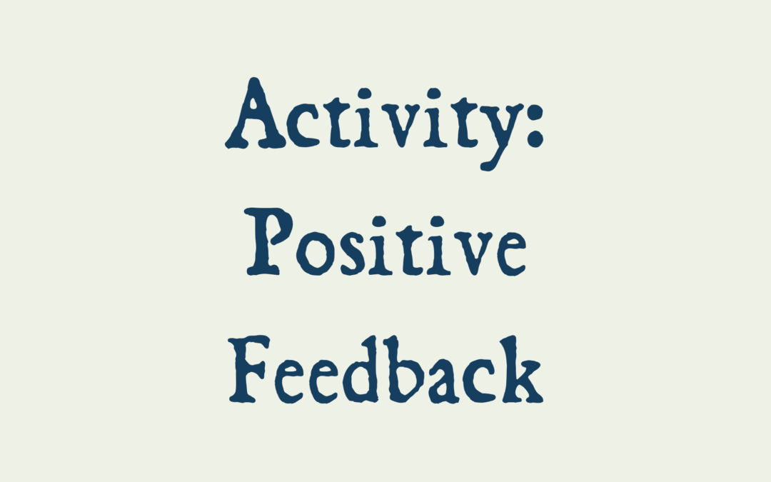 Conversation Activity 4 (Positive Feedback)